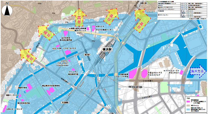 「横浜で津波が来たら内陸へ」ハザードマップを更新